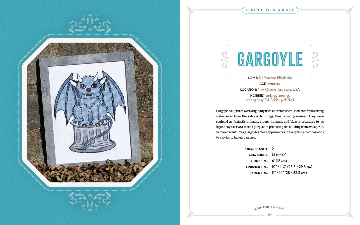 Monsters and Mayhem in Cross-Stitch: Designs and Instruction