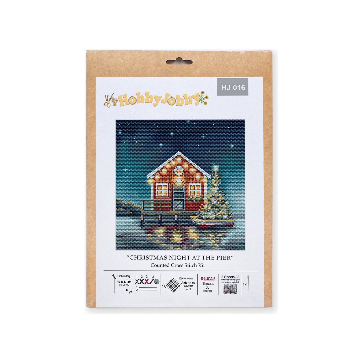 Christmas Night at The Pier Cross Stitch Kit