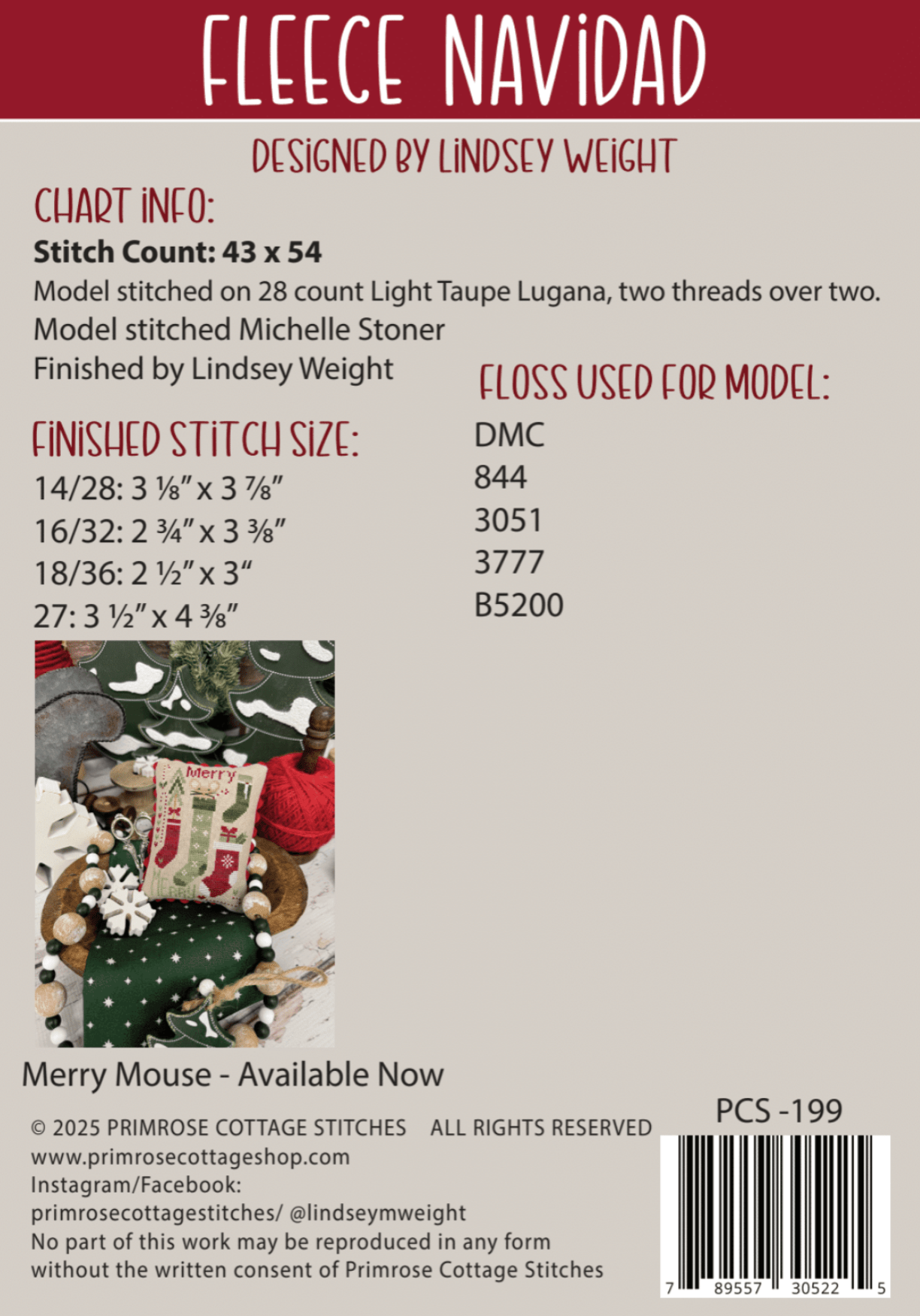 Fleece Navidad Pattern