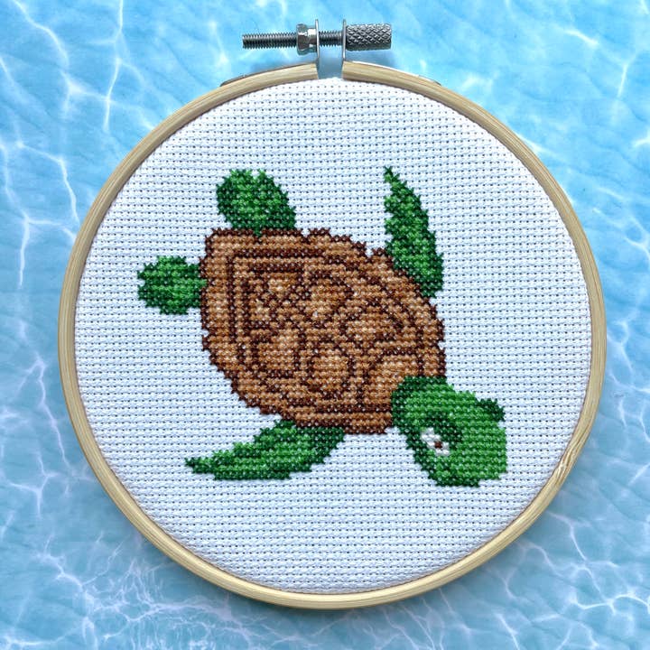 Sea Turtle Cross Stitch Kit