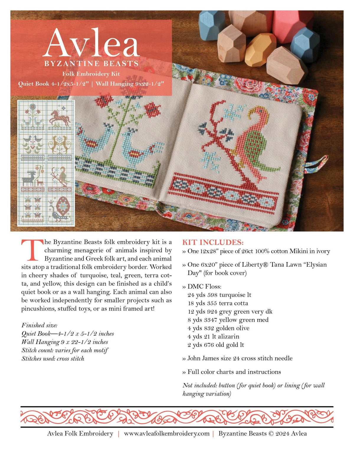 Byzantine Beasts Cross Stitch Kit