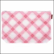 Rose Plaid Project Bag 11" x 16"