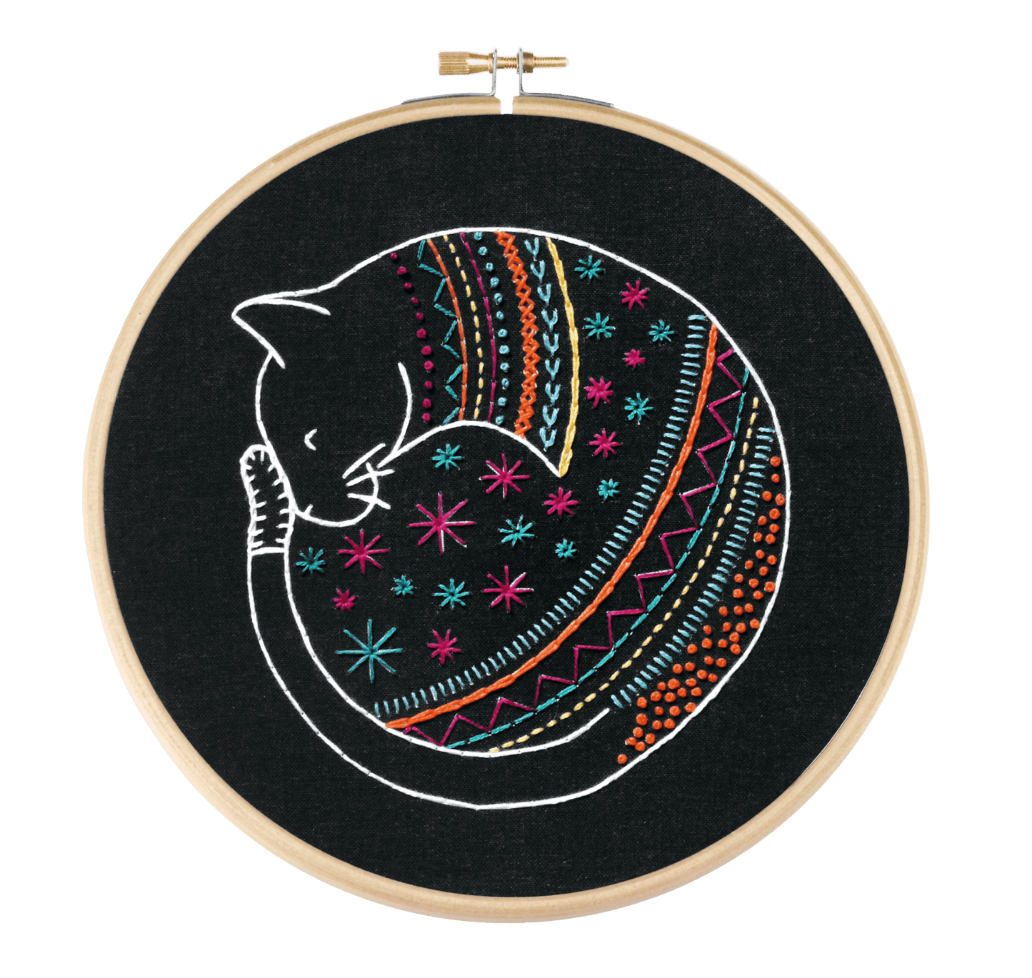 Black Cat Embroidery Kit