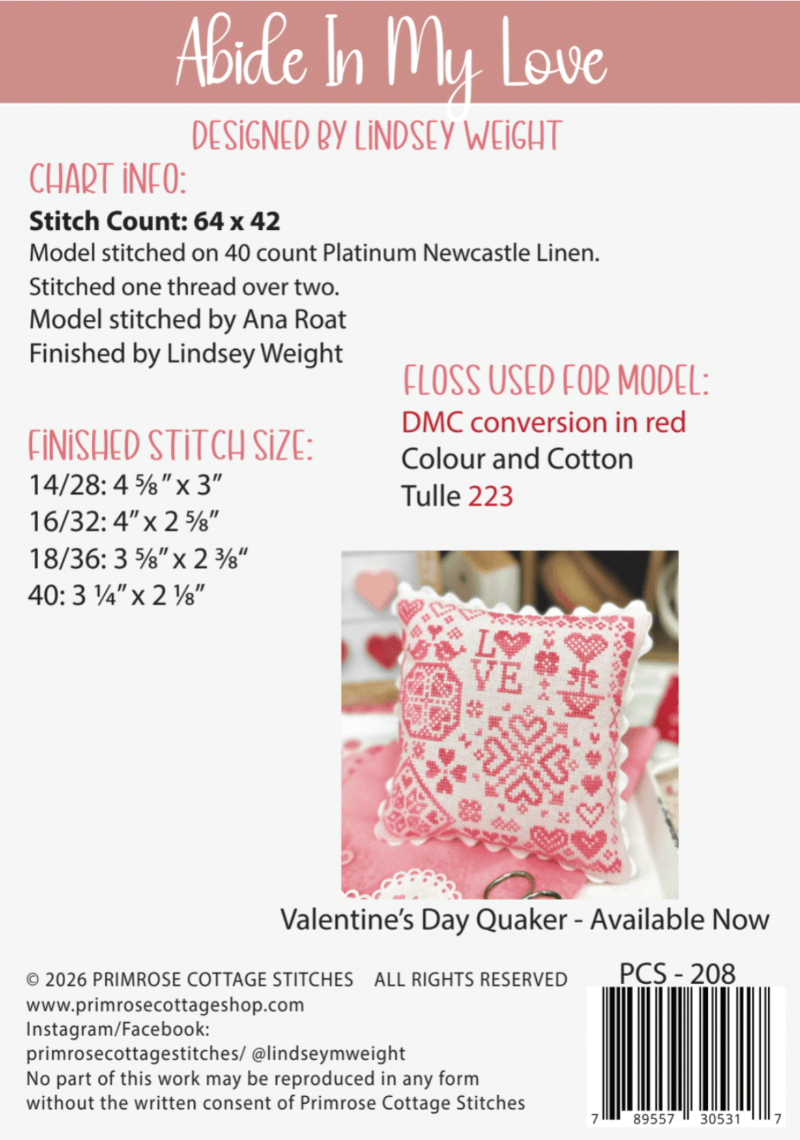 Abide In My Love Pattern