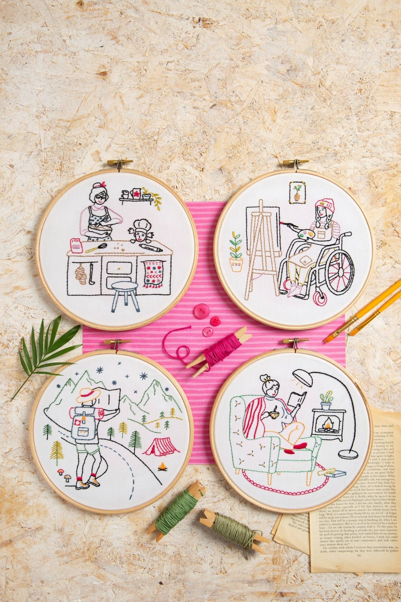Book Lover Embroidery Kit