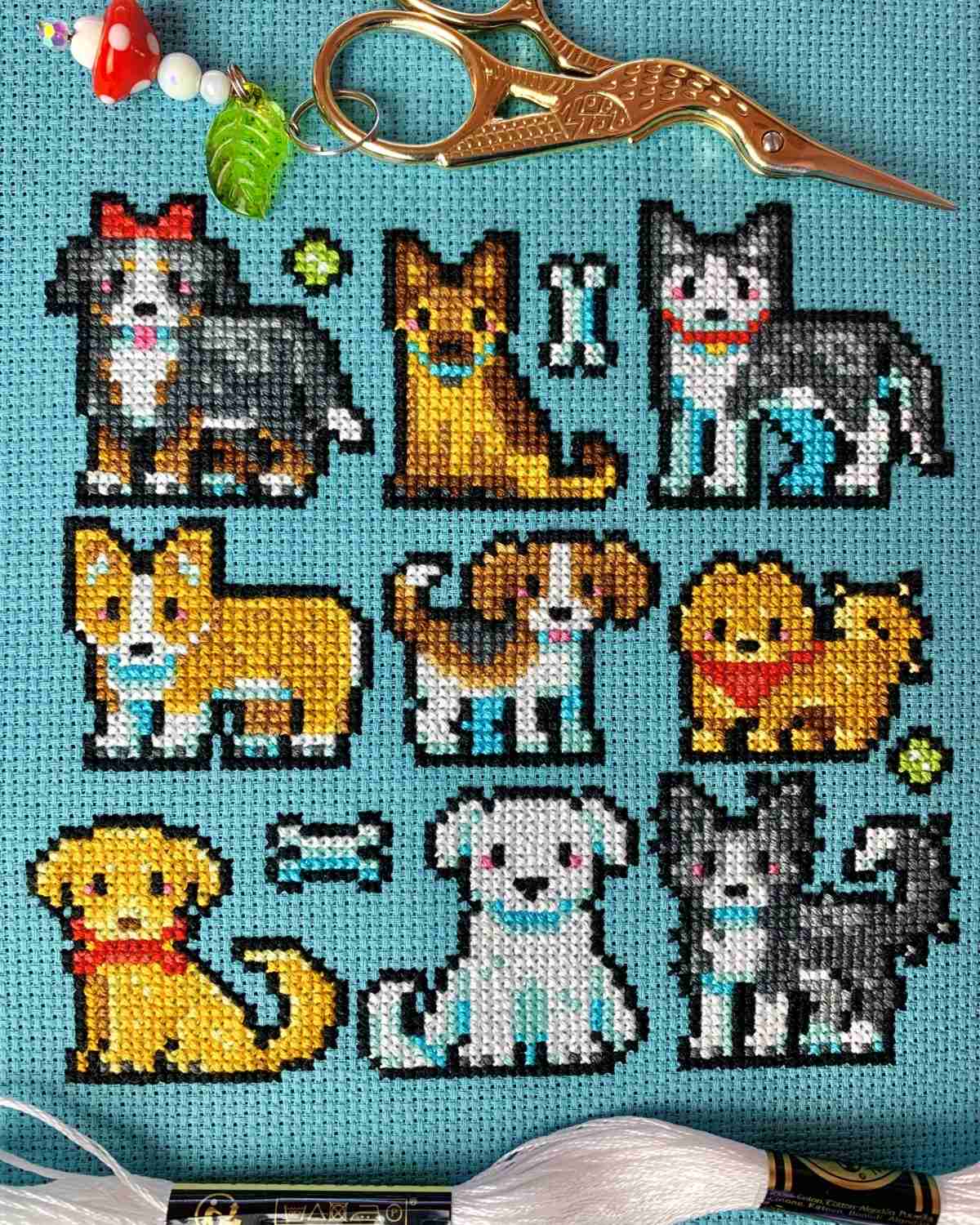 Pixel Pups Pattern