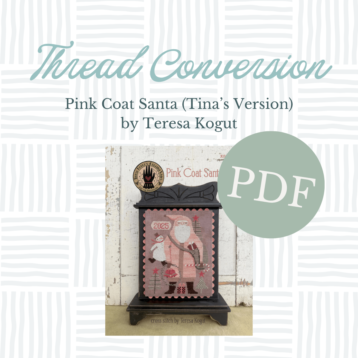 PDF Thread Conversion - Pink Coat Santa (Tina's Version) by Teresa Kogut