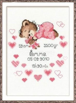 Girl's Birth Announcement Kit