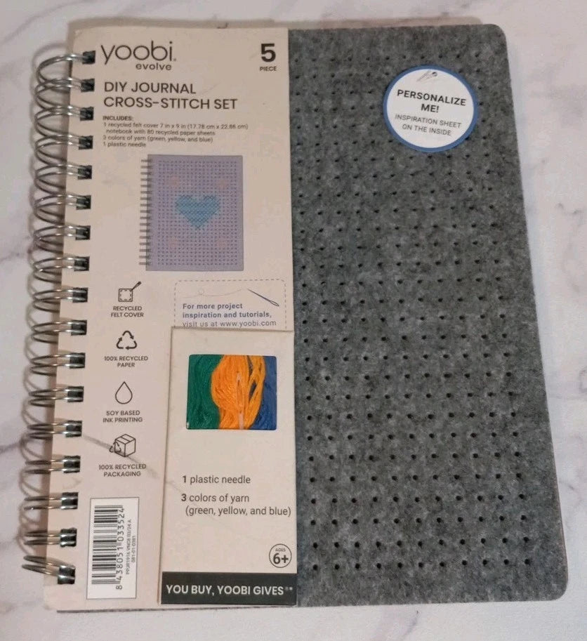 DIY Journal Cross-Stitch Set
