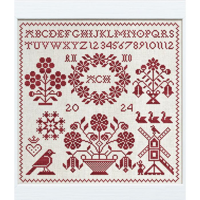 A Little Red Spring Sampler Pattern