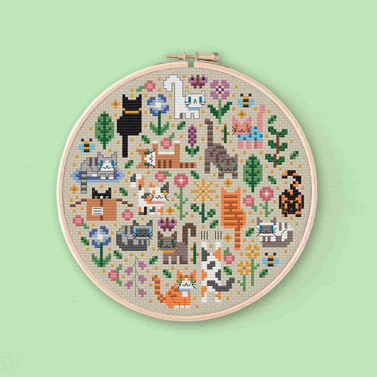 Mini Cat Garden Pattern
