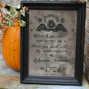 Tombstone Angel Framed Sampler Pattern