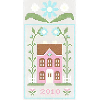 Spring Social 3-Pretty Pink House (w/threads) Pattern