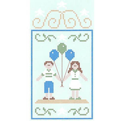 Summer Seascape 4-Beach Couple(w/thread) Pattern