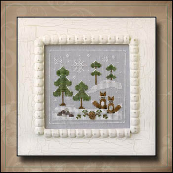 Frosty Forest 6 - Snowy Foxes Pattern