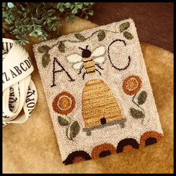 Bee Garden Punchneedle Pattern