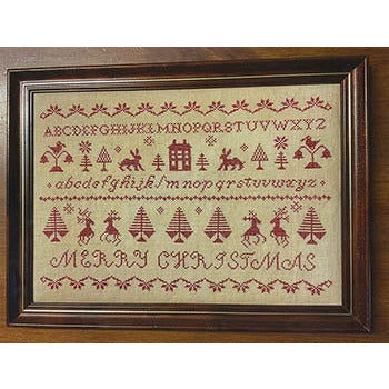 Christmas Redwork Sampler Pattern