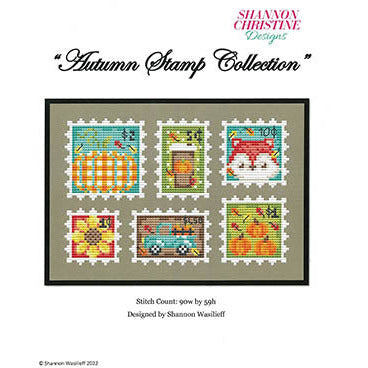 Autumn Stamp Collection Pattern