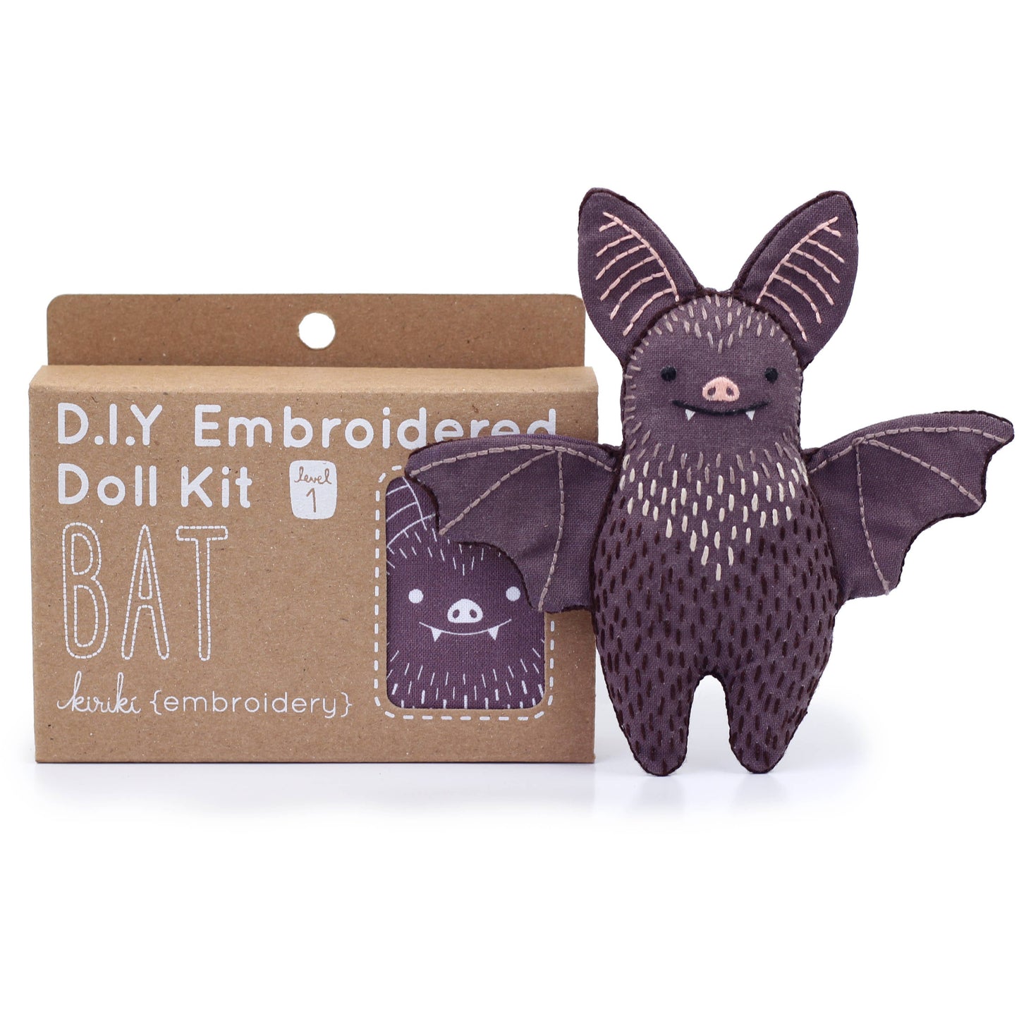 Bat Plush Embroidery Kit