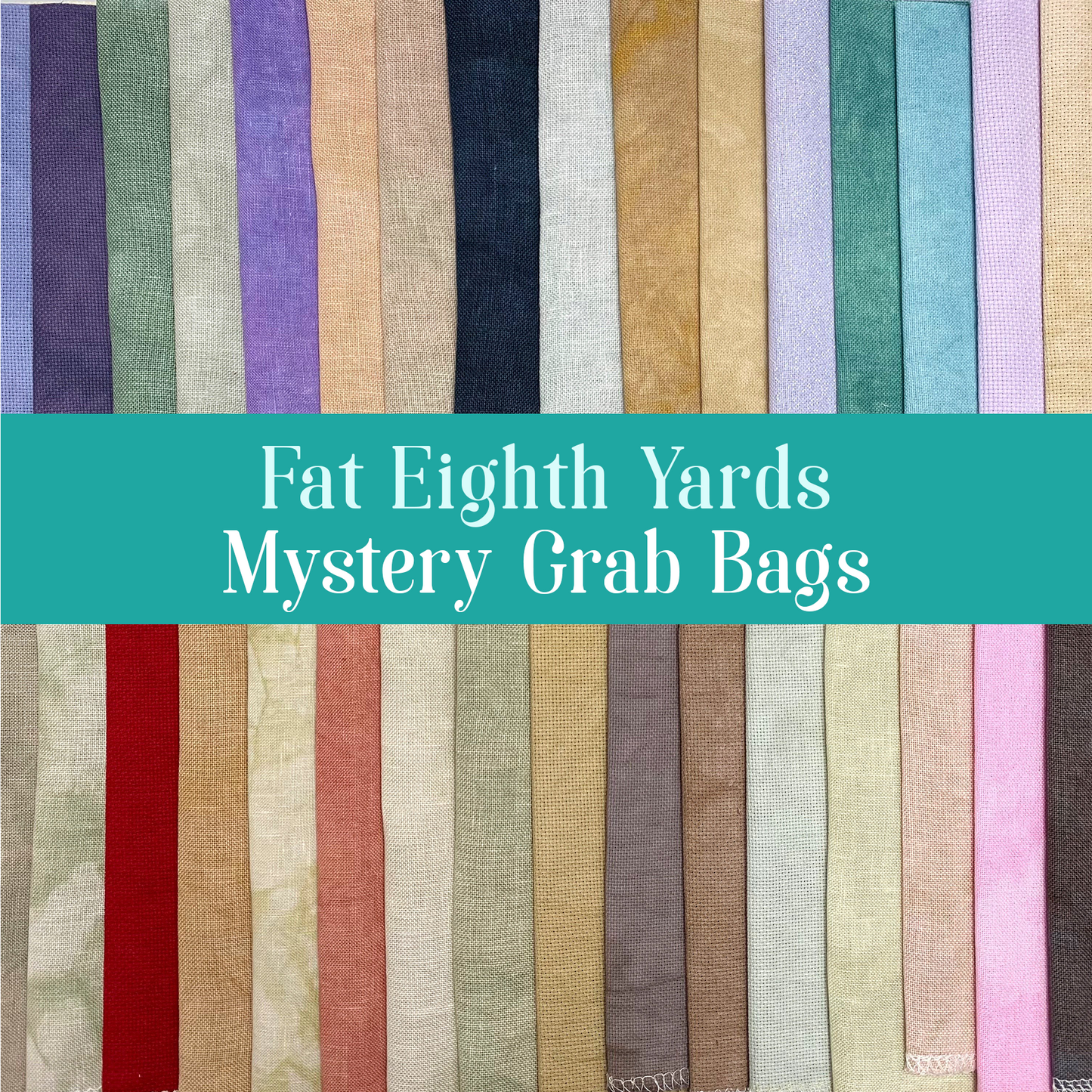 Mystery Grab Bag Hand Dyed Fabric Fat Eighth Yards 13 x 17 inches