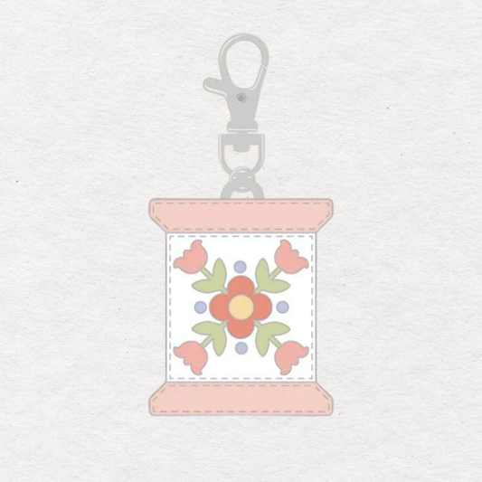 Pastel Prairie Spool Zip Pull
