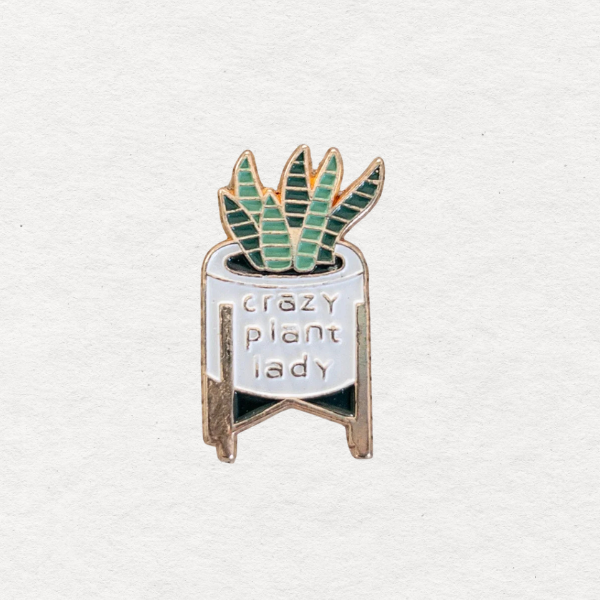 Crazy Plant Lady Enamel Needle Minder