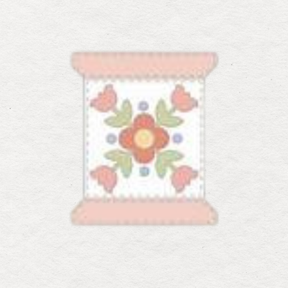Pastel Prairie Spool Needle Minder