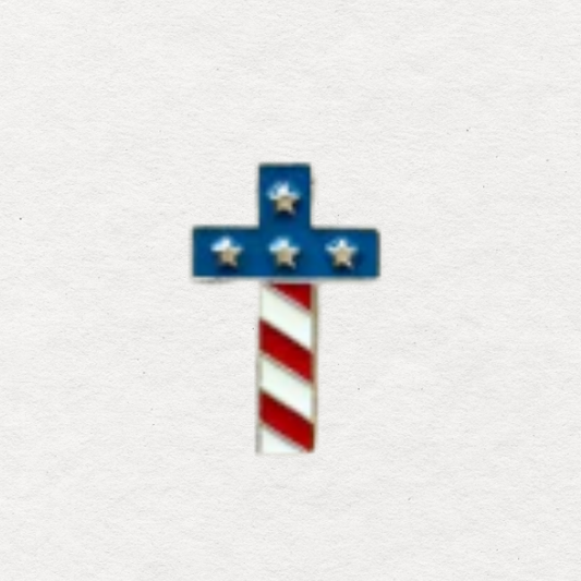 USA Cross Enamel Needle Minder