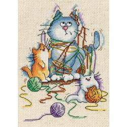 Yarn Cats Cross Stitch Kit