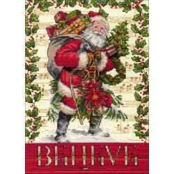 Believe in Santa Dimensions Gold Cross Stitch Kit