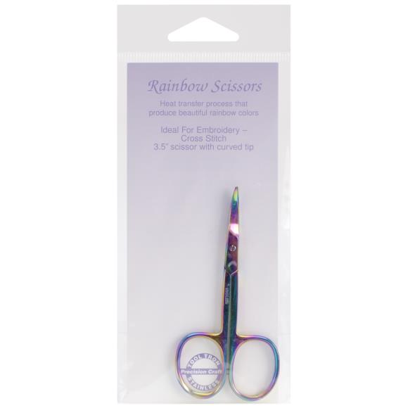 Rainbow Curved Tip Scissors 3.5"