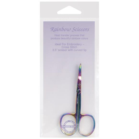 Rainbow Curved Tip Scissors 3.5"