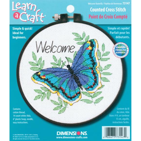 Welcome Butterfly Cross Stitch Kit