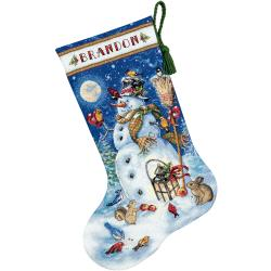 Snowman and Friends Stocking Cross Stitch Kit