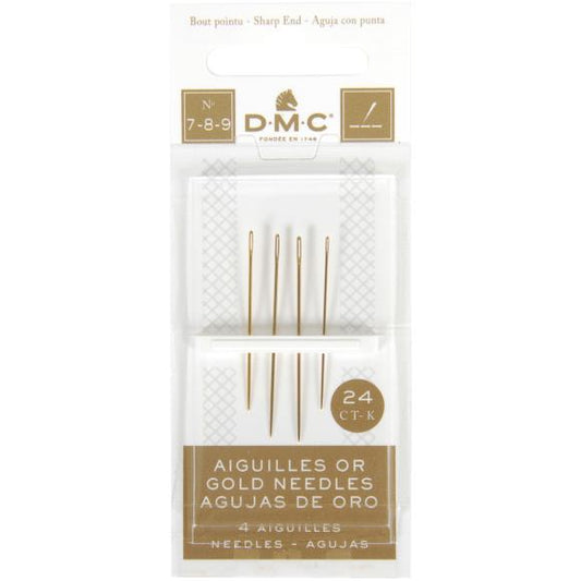 DMC Gold Embroidery Needles Size 7-8-9