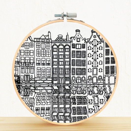 Gingerbread Houses Amsterdam Embroidery Kit
