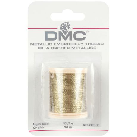 DMC Metallic Embroidery Thread Light Gold