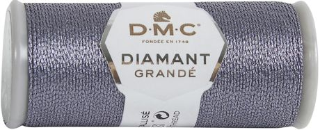 DMC Diamant Grande Metallic Thread G317 Anthracite Grey