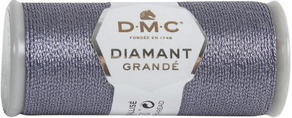 DMC Diamant Grande Metallic Thread G317 Anthracite Grey
