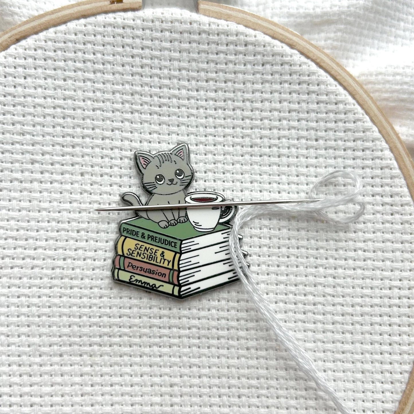 Cats, Coffee and Jane Austen Needle Minder