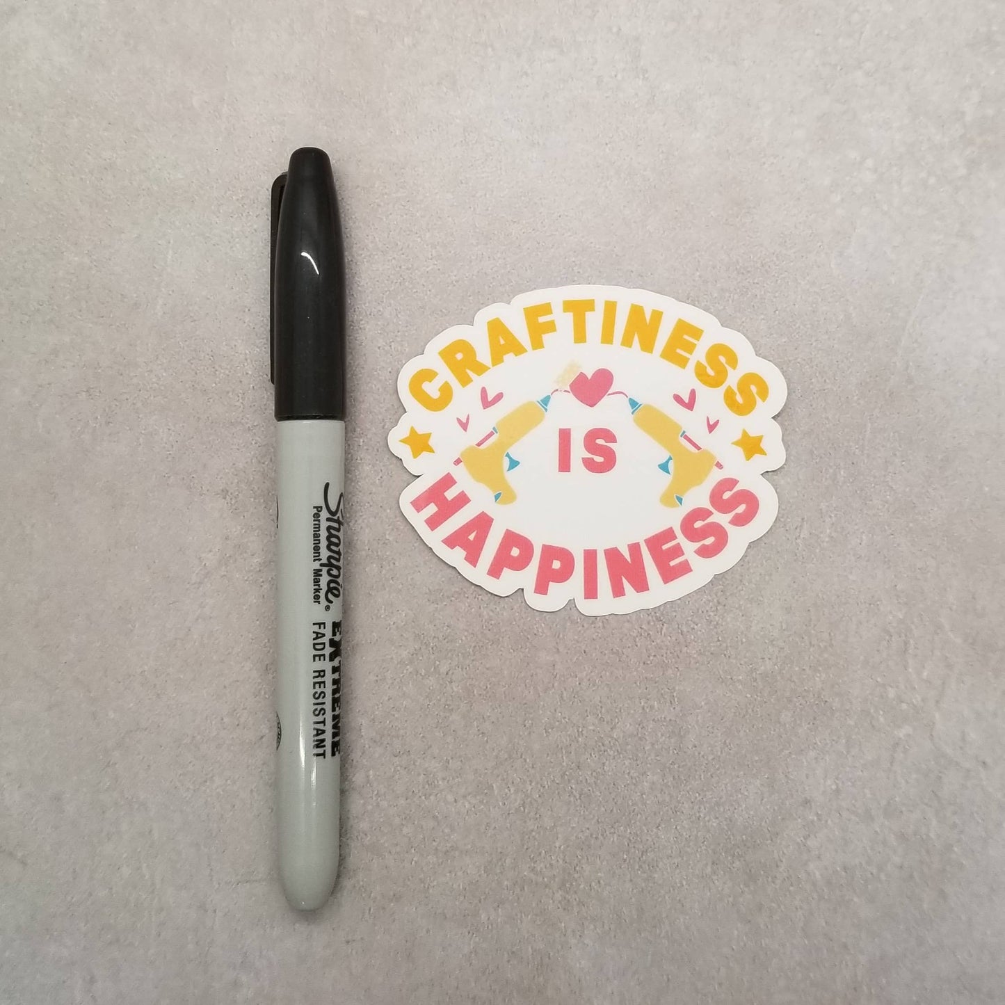 Craftiness is Happiness Sticker