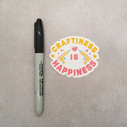 Craftiness is Happiness Sticker