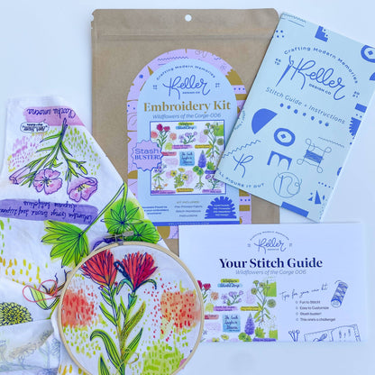 Stash Buster Wildflowers Embroidery Kit
