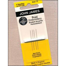 John James Short Beading Needles Size 12