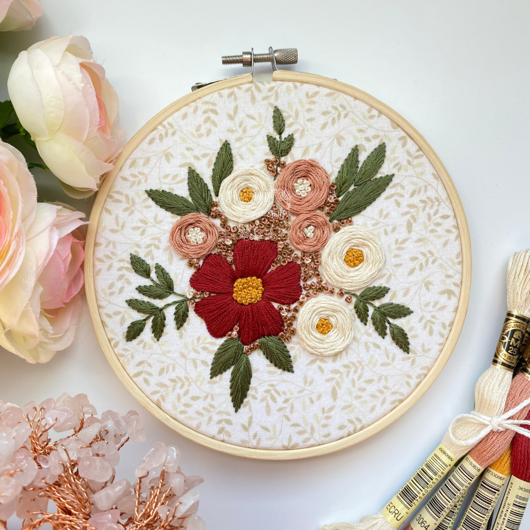 Autumn Blooms Embroidery Kit