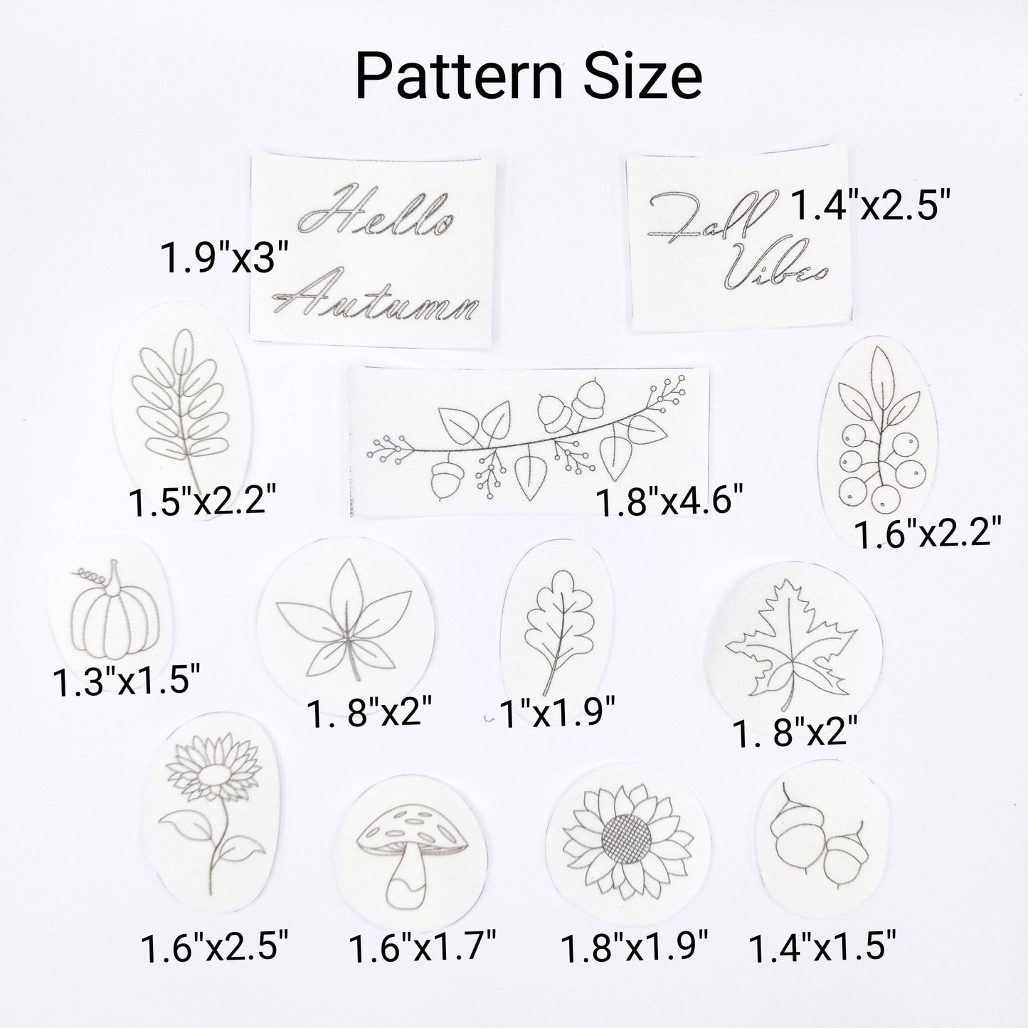 Fall Stick & Stitch Embroidery Patterns