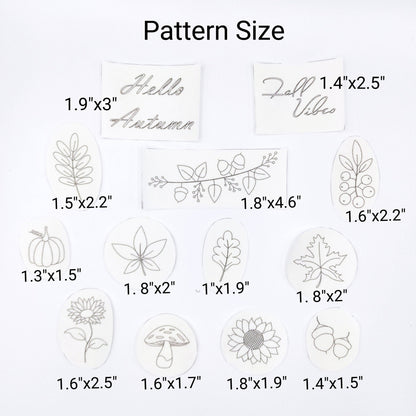 Fall Stick & Stitch Embroidery Patterns
