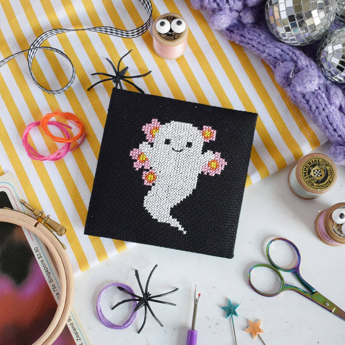 Ghost Mini Cross Stitch Kit