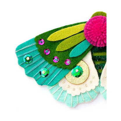Blue Moth Felt Ornament Kit