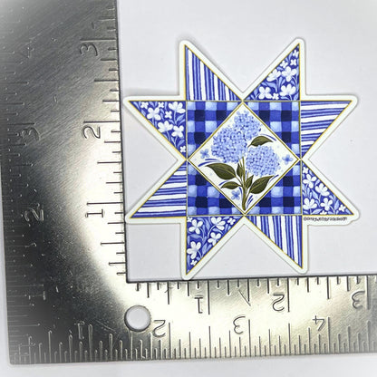 Hydrangea Quilt Sticker
